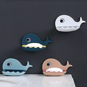 Fish Shape Plastic Adhesive Waterproof Wall Mounted Bar Soap Dish Holder