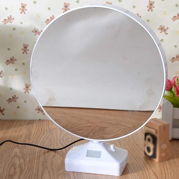 Magic Round Mirror Photo Frame with LED Lights