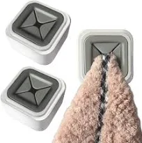 Set Of 4 Square Self Adhesive Towel Holder